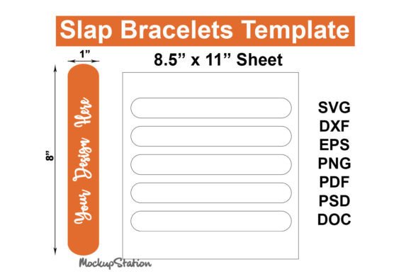 Download Slap Bracelet Svg Template, Cutting File - Premium Resources