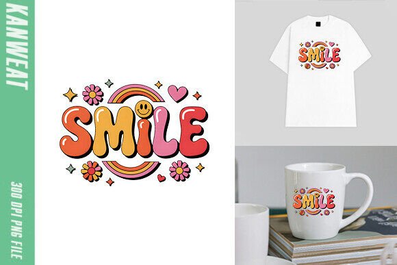 Download SMILE Retro Groovy Text - Premium Resources