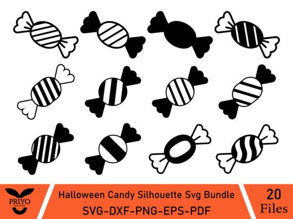 Download Halloween Candy Silhouette Svg Bundle - Halloween candy Collection