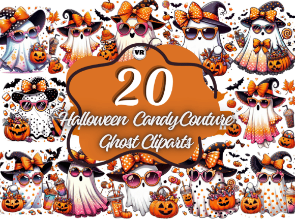 Download Halloween Candy Couture Ghost Cliparts - Halloween candy Collection