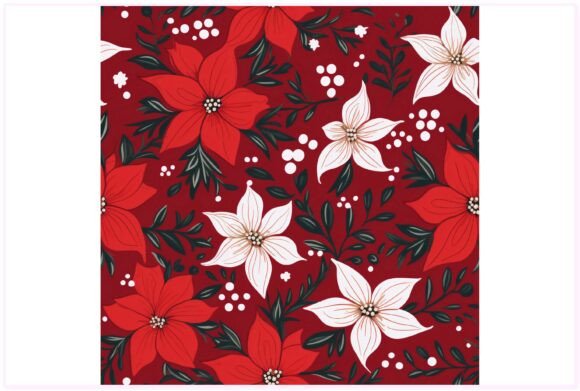 Download Christmas Flower Seamless Pattern - Premium Resources