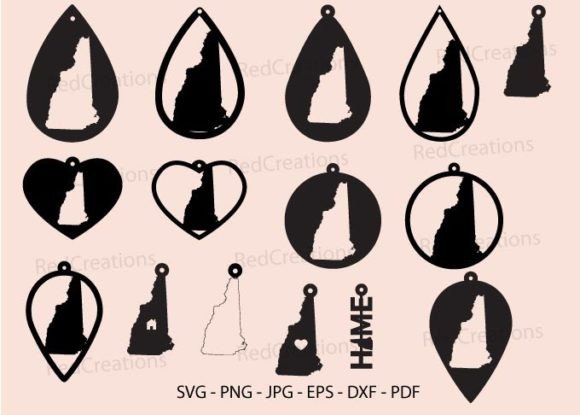 Download 15 New Hampshire Earring Svg, Template - Premium Resources