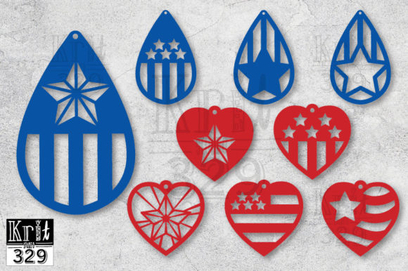 Download Heart Star Earring SVG Template - Svg template Collection