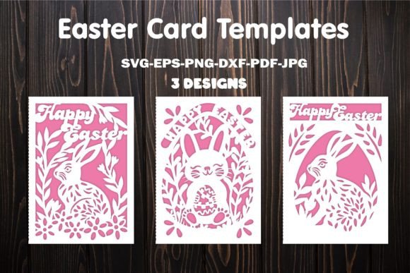 Download Happy Easter Card Svg Template for Laser - Svg template Collection