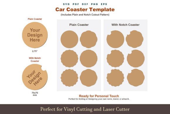 Download Car Coaster SVG Template - Svg template Collection