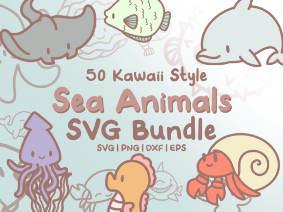 Download Sea Animals SVG Illustrations - Illustrations Collection